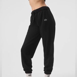 Alo Yoga Accolade Black Jogger Sweat Pants size S